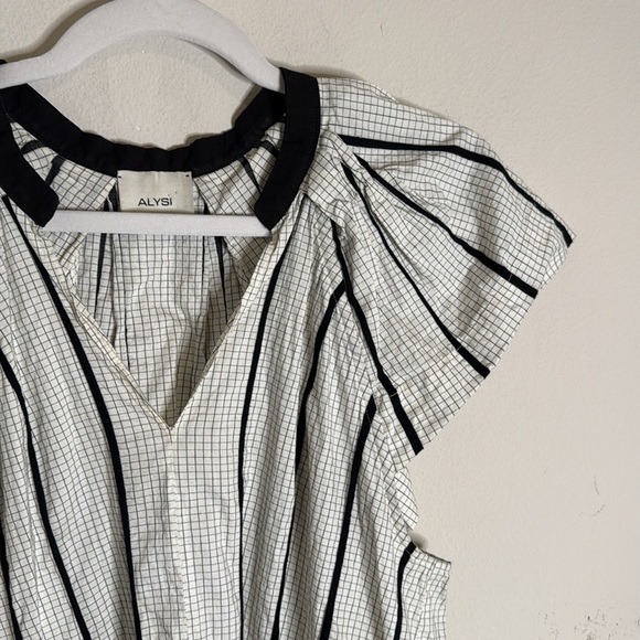 Alysi Crème Cotton/Silk Mini Dress Size 4 - Picture 3 of 7